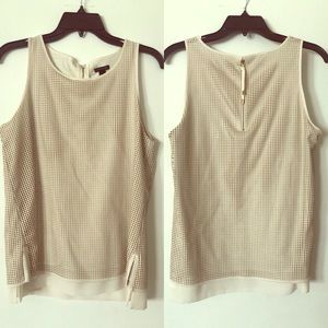 Vegan Leather perforated tank